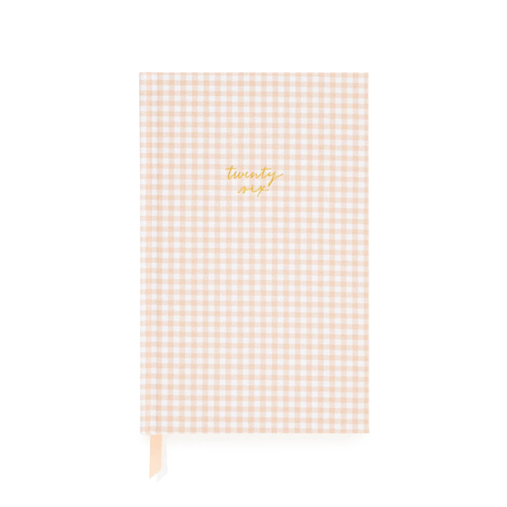 2026 Pink Gingham Small Bound Agenda
