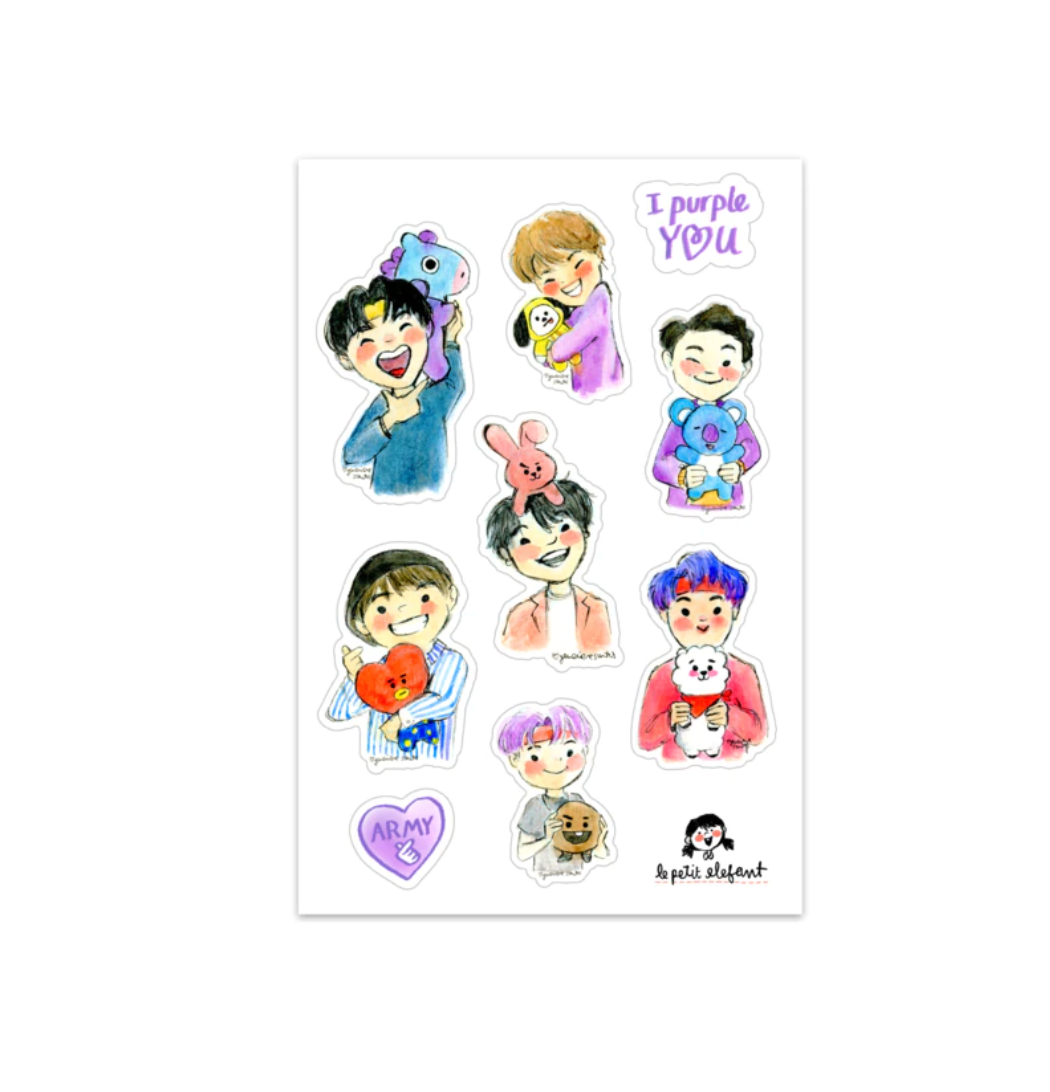 BTS x BT21 Sticker Sheet