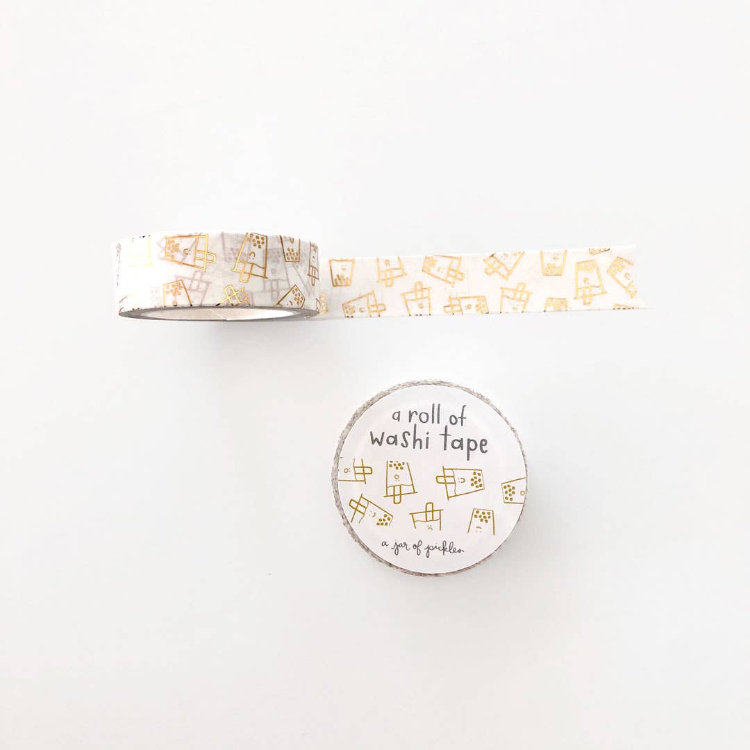 Gold Boba Bubble Tea Washi Tape