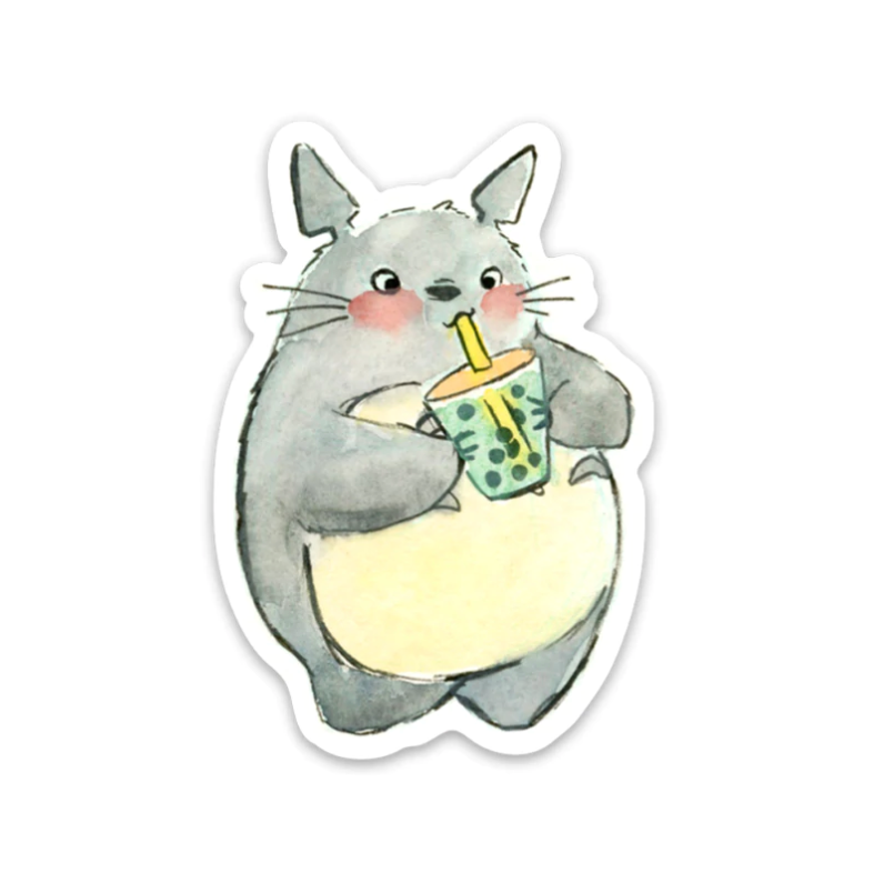 Boba Totoro Vinyl Sticker