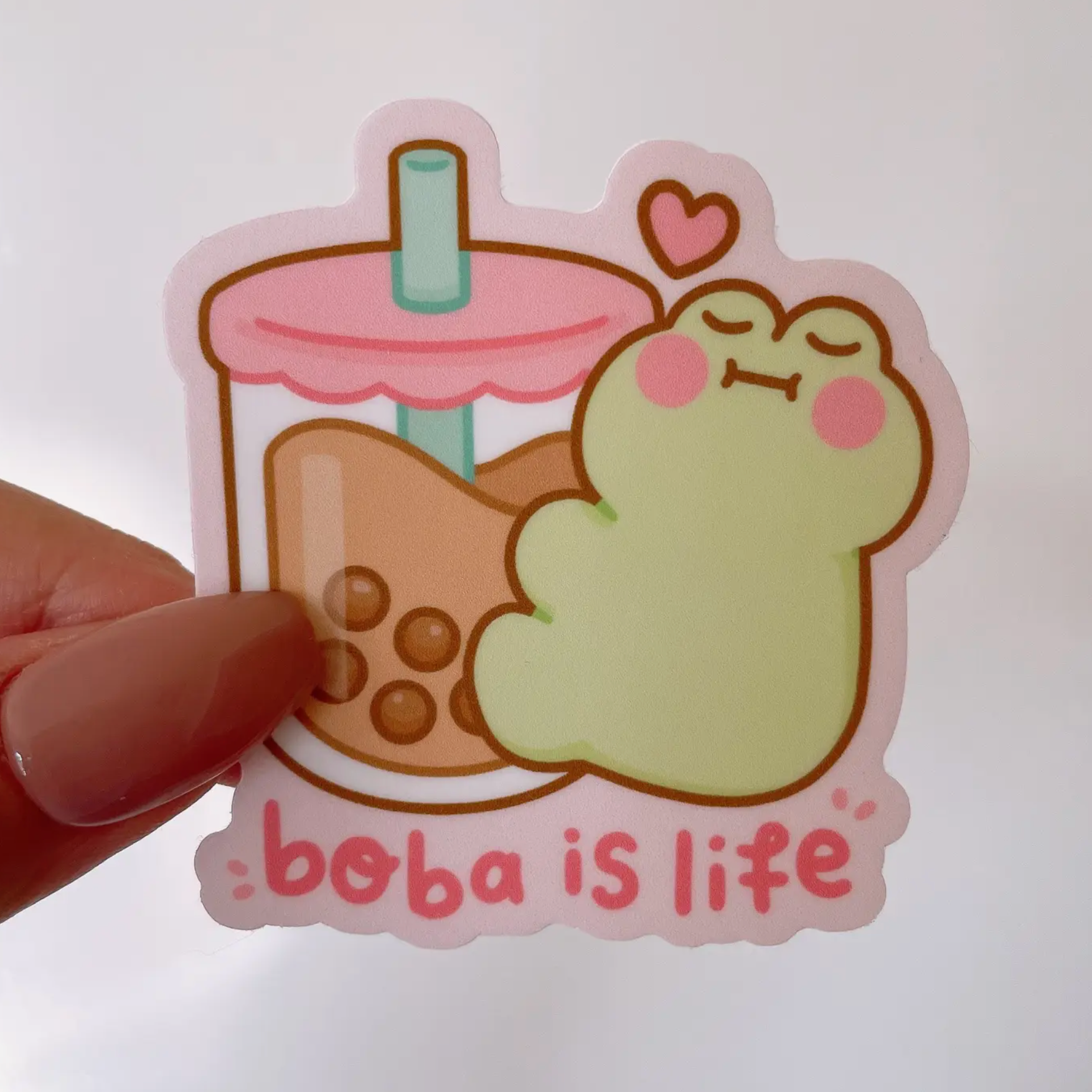 Boba is Life Frog Vinyl Sticker