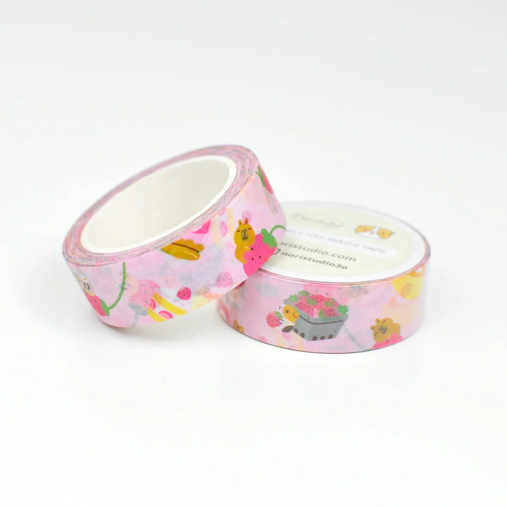 Guinea Pigs in Strawberry Season Washi Tape
