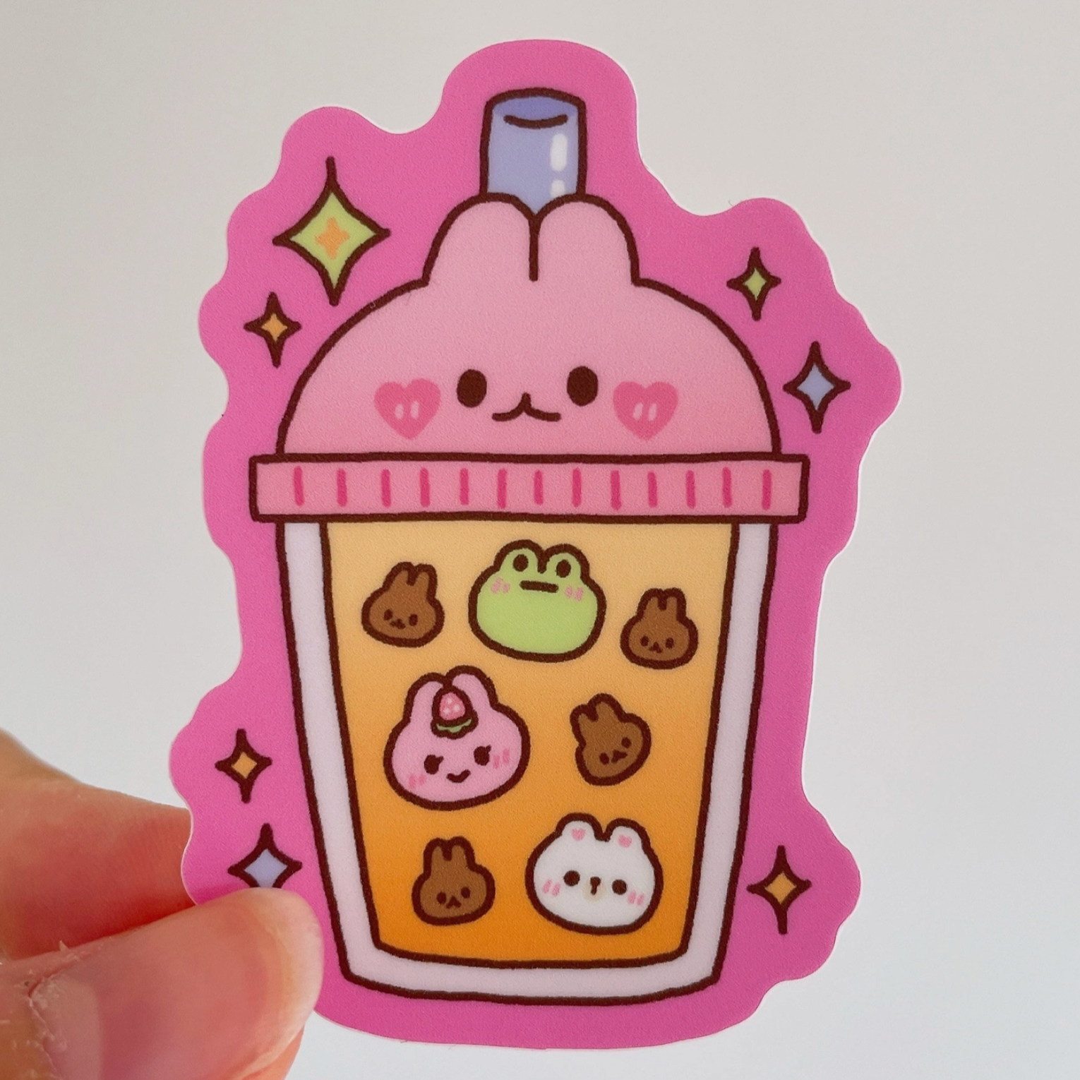 Bunny Boba Vinyl Sticker