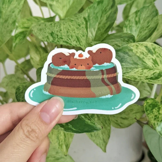 Capybara Spa Sticker