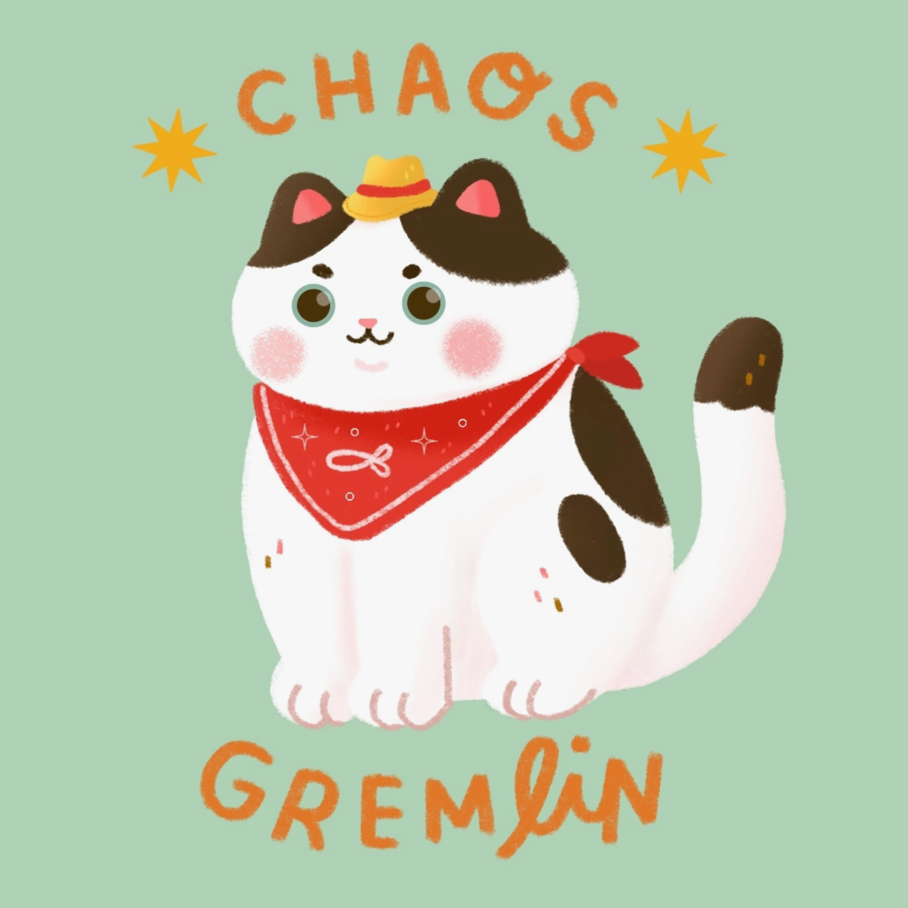 Chaos Gremlin Cat Sticker