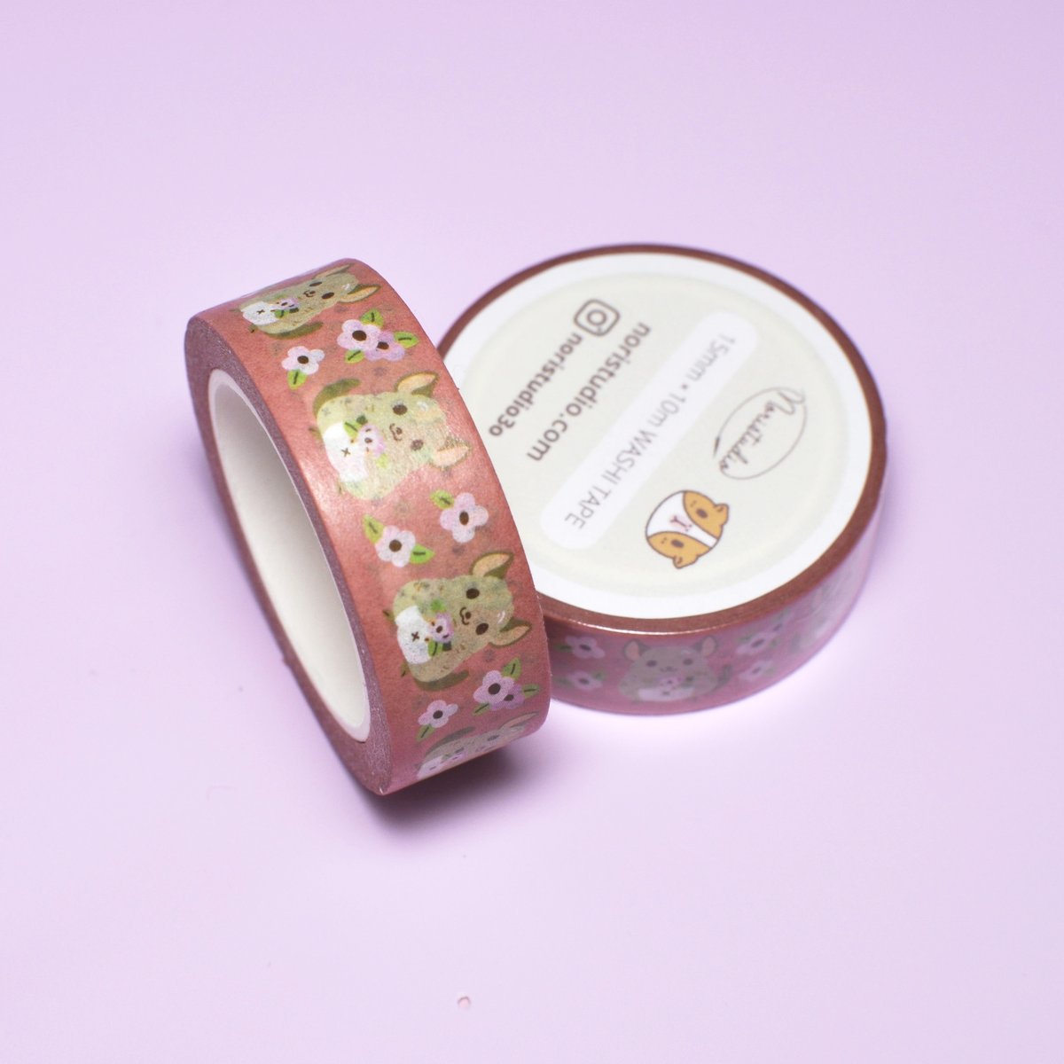 Chinchilla and Flowers Washi Tape