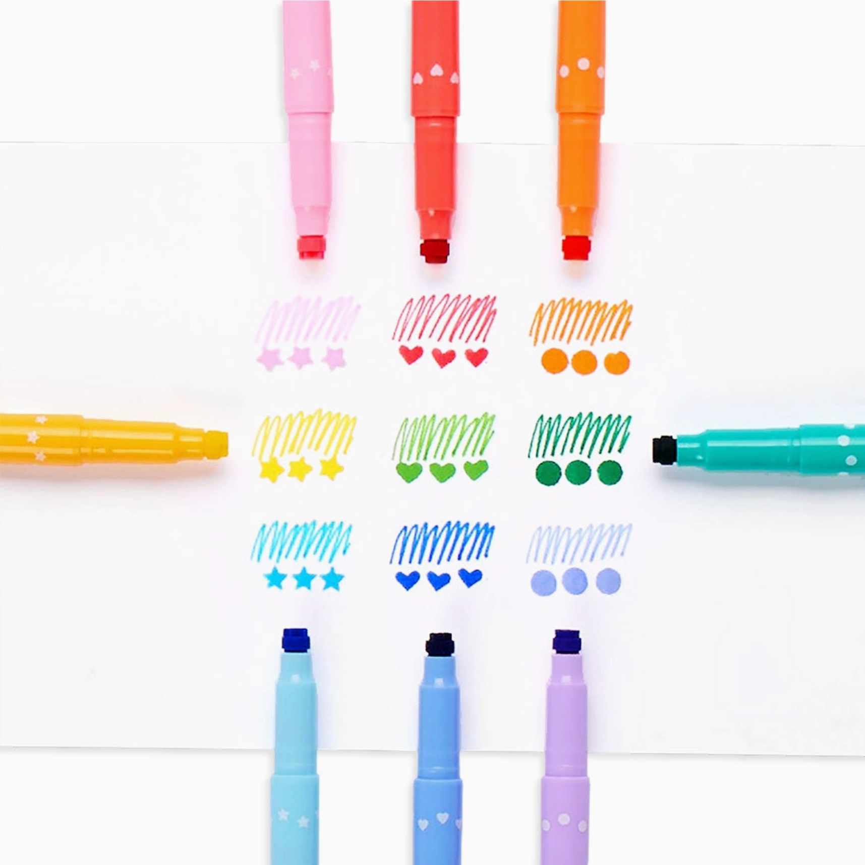 Confetti Stamp Double-Ended Markers