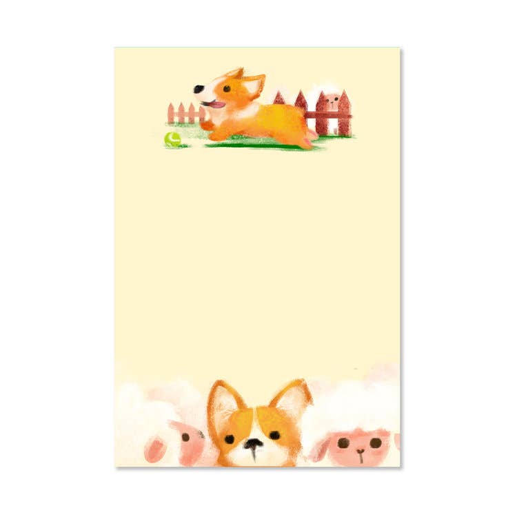 Corgi With Sheeps Notepad