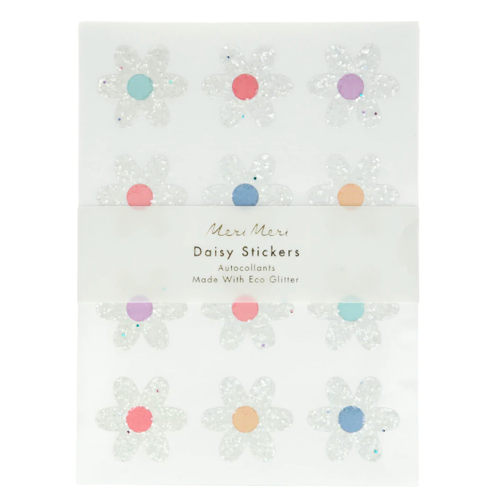 Daisy Glitter Stickers