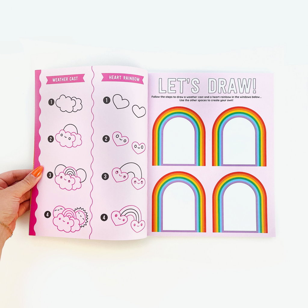 Draw-Along Rainbow Sticker Book