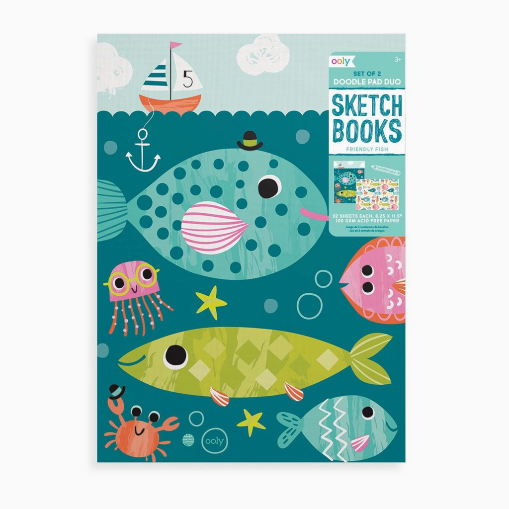 Friendly Fish Doodle Pad Duo Sketchbooks