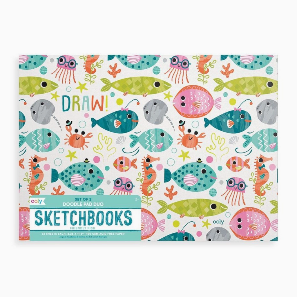 Friendly Fish Doodle Pad Duo Sketchbooks