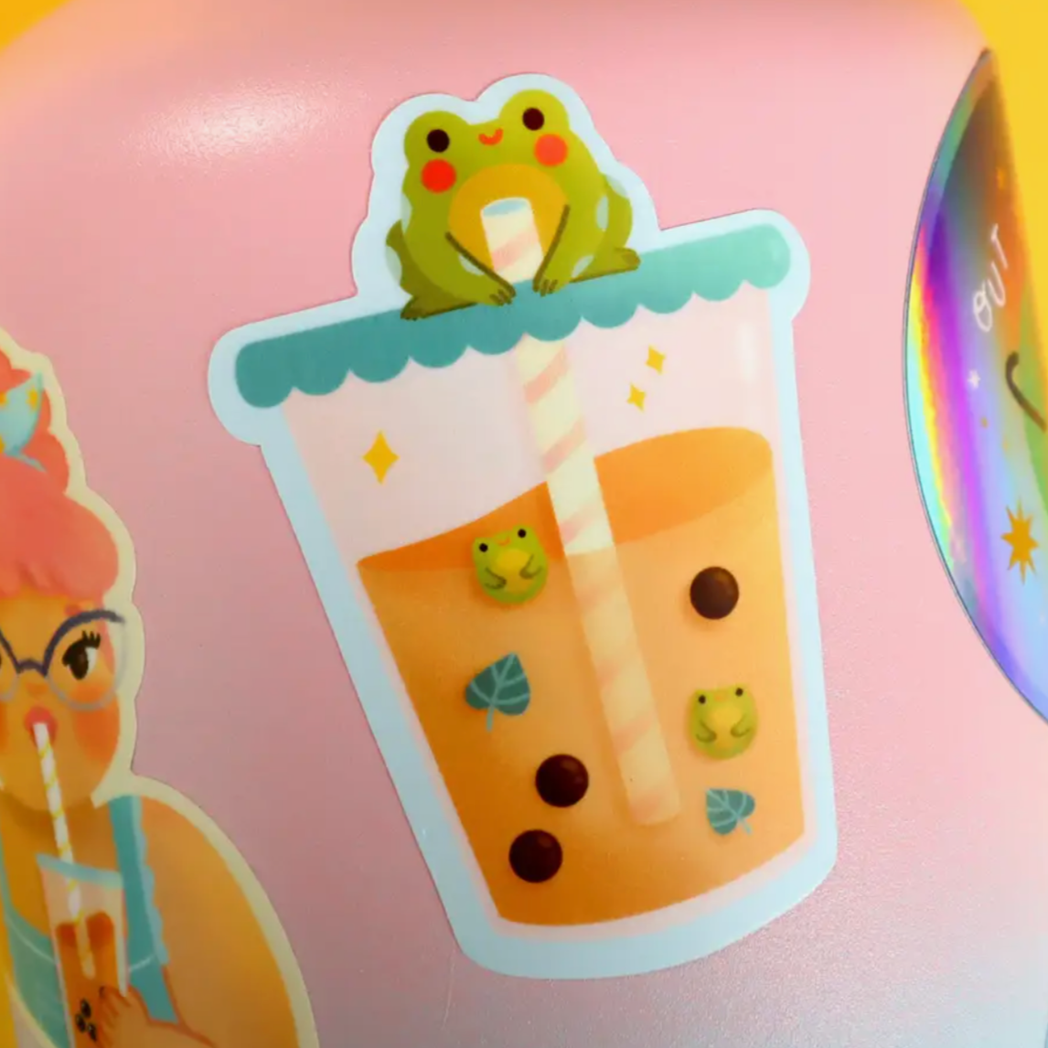 Froggy Boba Sticker