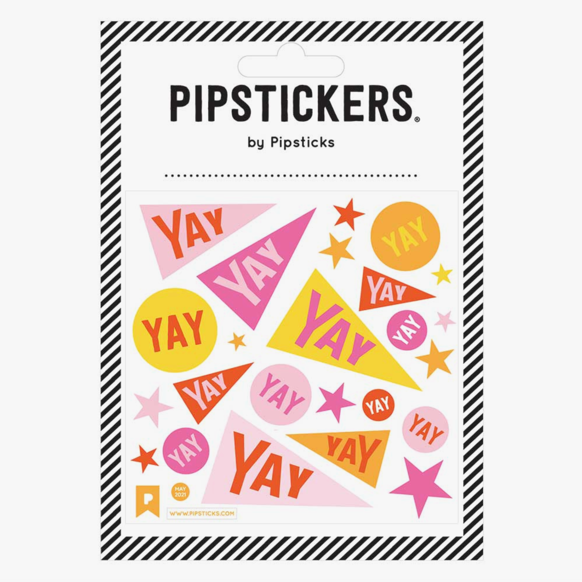 Fuzzy Yay Flag Stickers