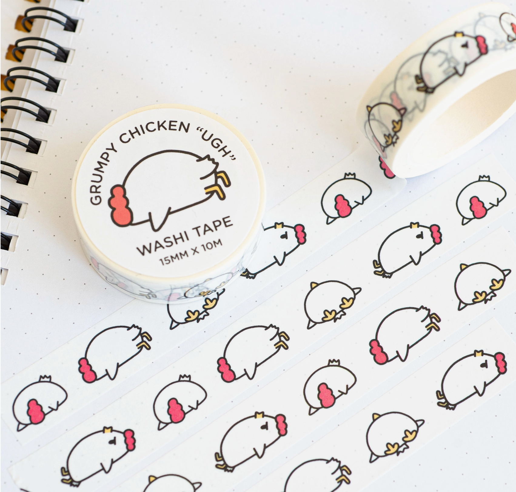 Grumpy Chicken Washi Tape
