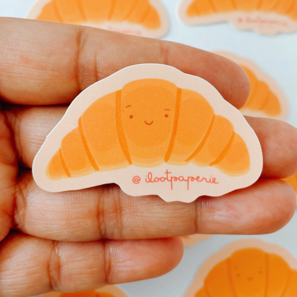 Happy Croissant Mini Sticker
