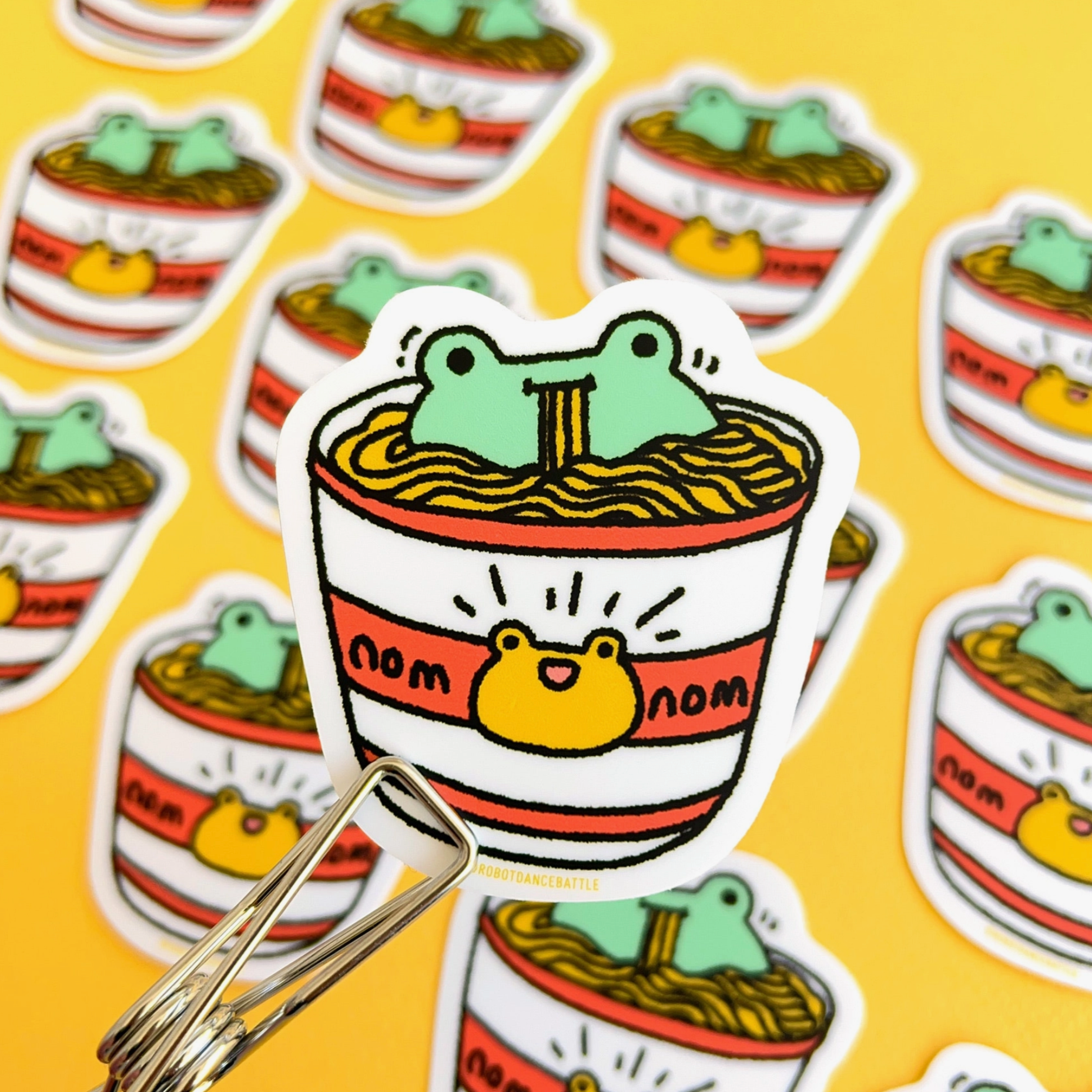 Instant Ramen Frog Sticker