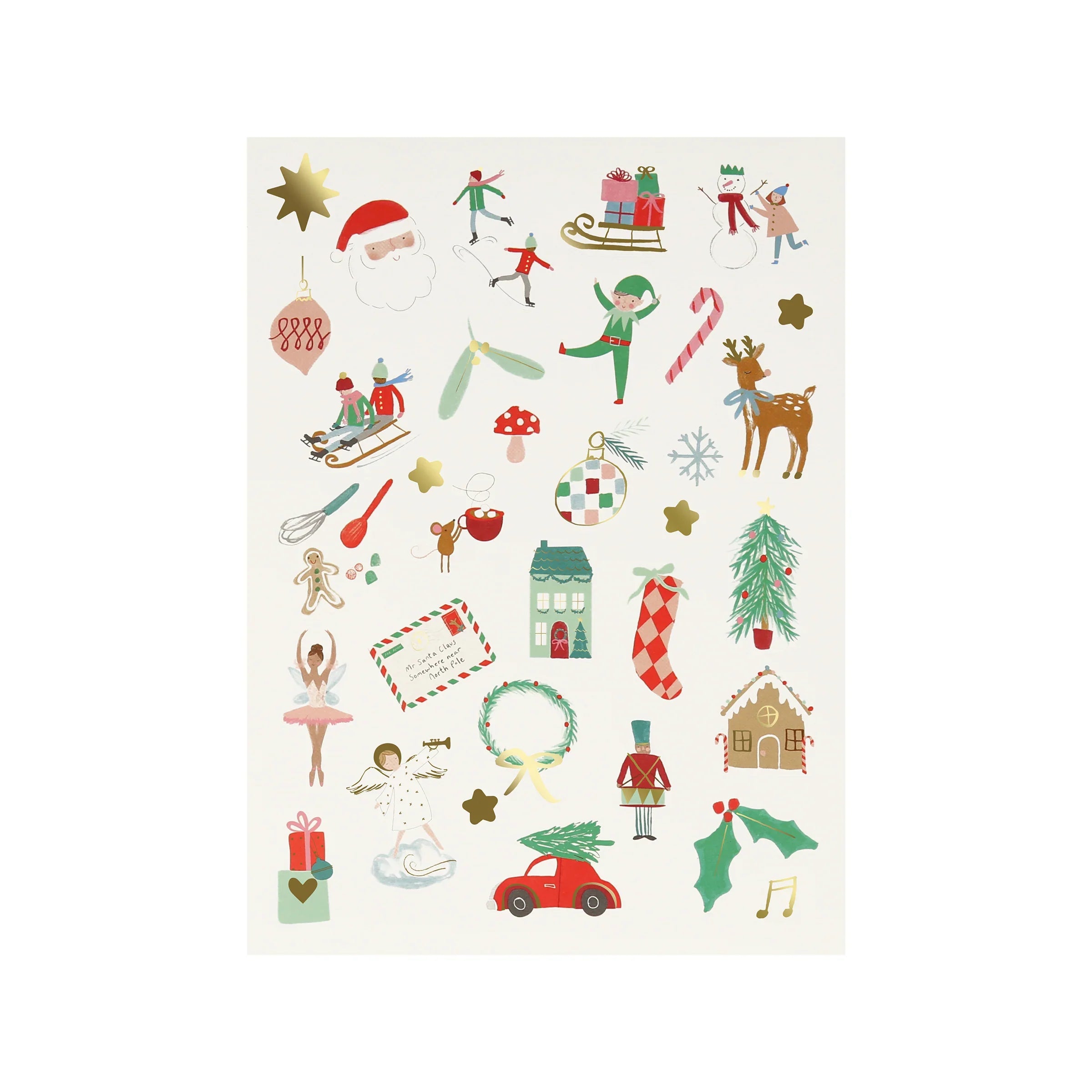Mixed Icon Christmas Sticker Sheets