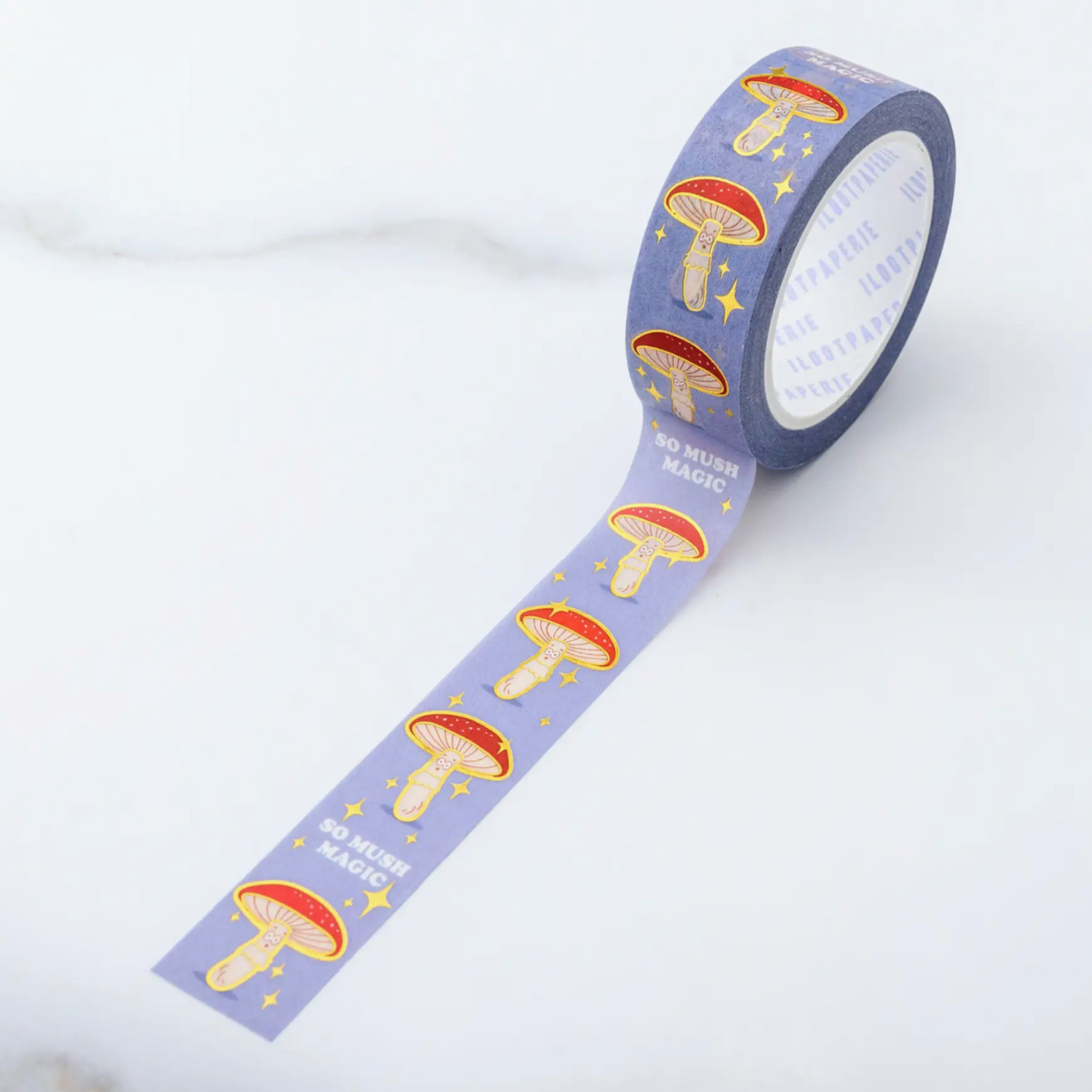 Mushroom Magic Gold Foil Washi Tape