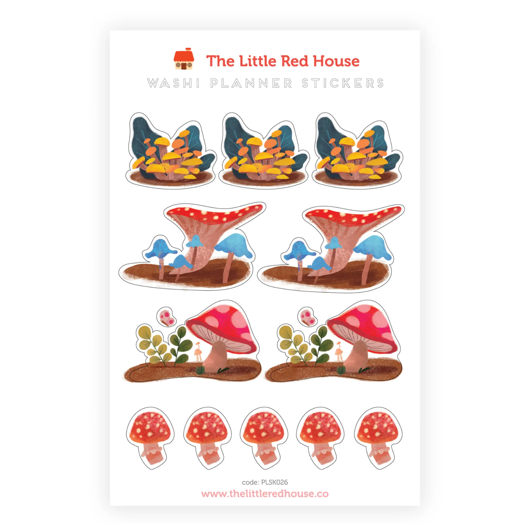 Mushrooms Planner Washi Sticker