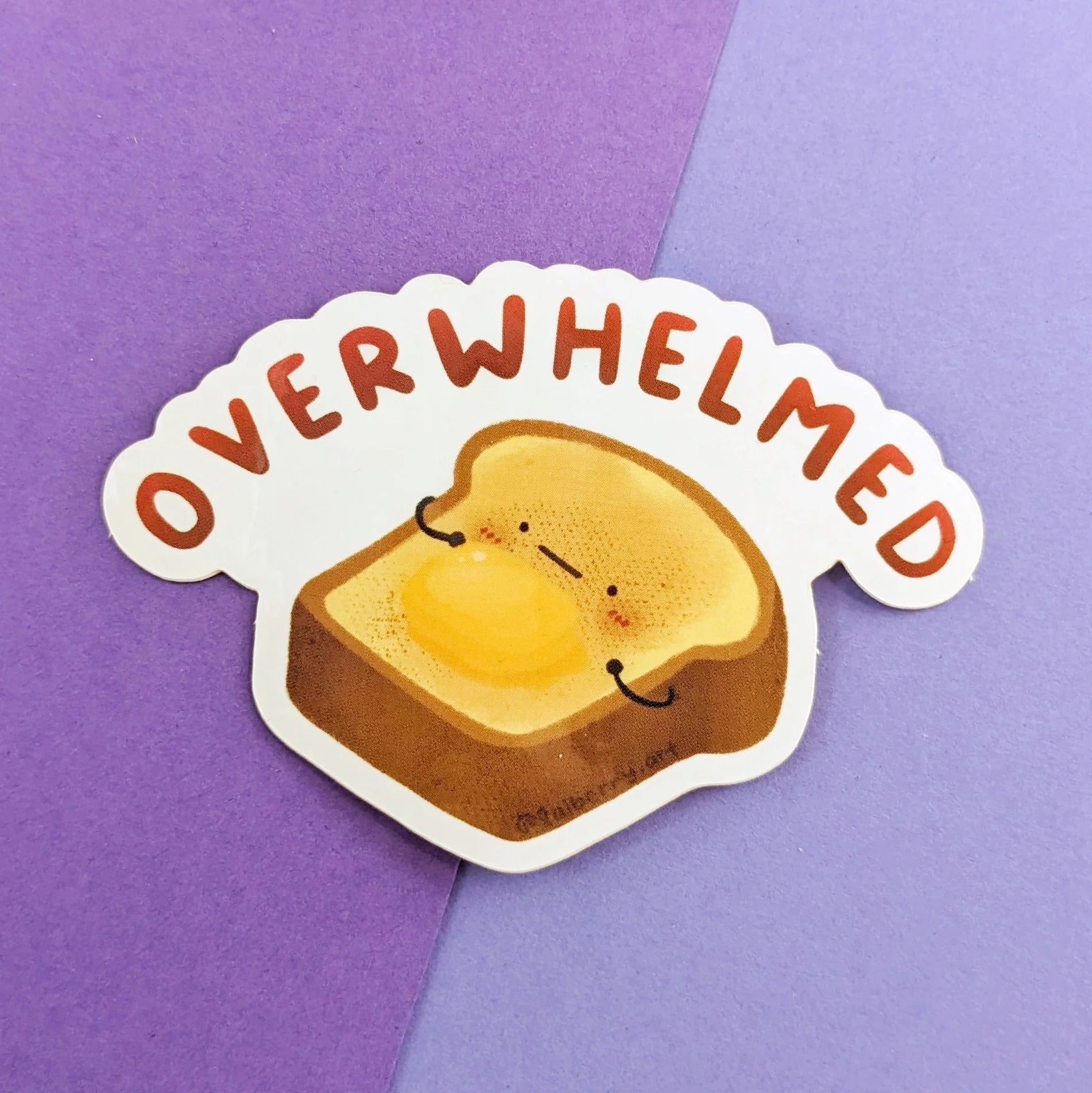 Overwhelmed Toast Sticker