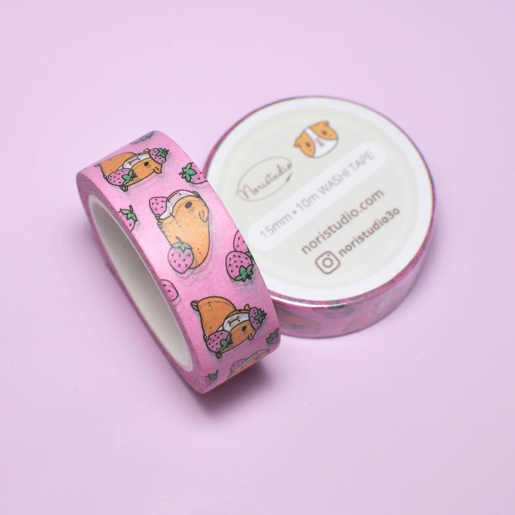 Strawberry Guinea Pig Washi Tape