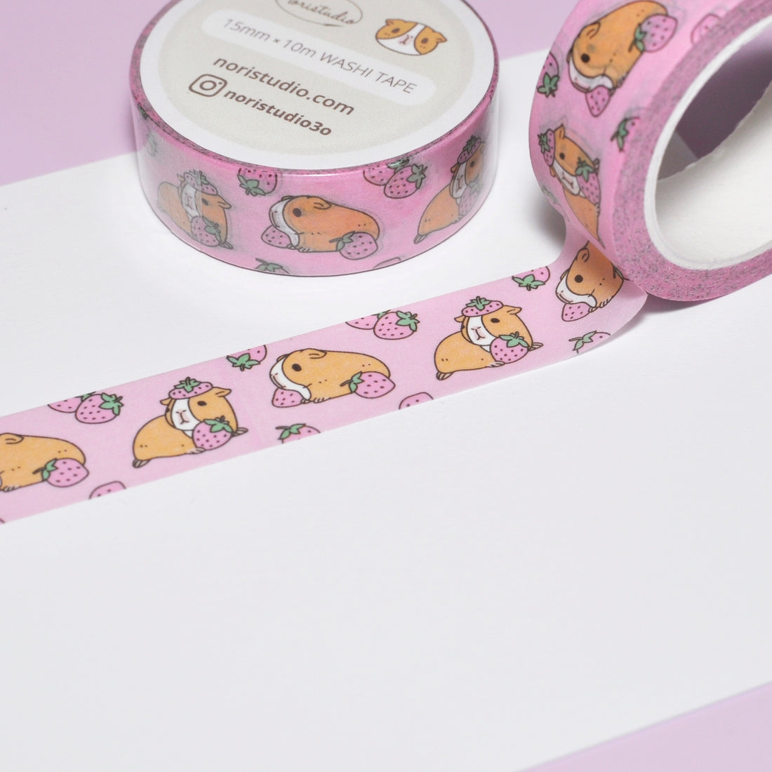 Strawberry Guinea Pig Washi Tape