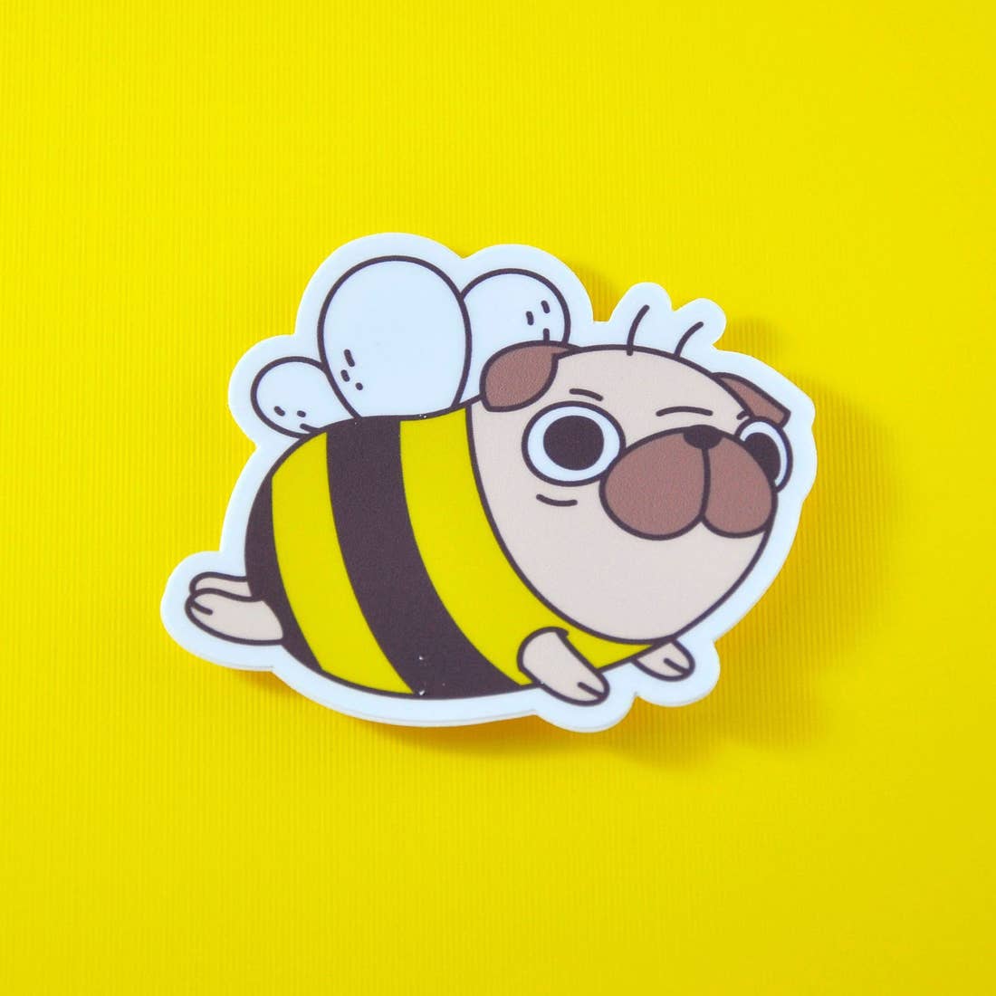 Pug Bee Vinyl Sticker