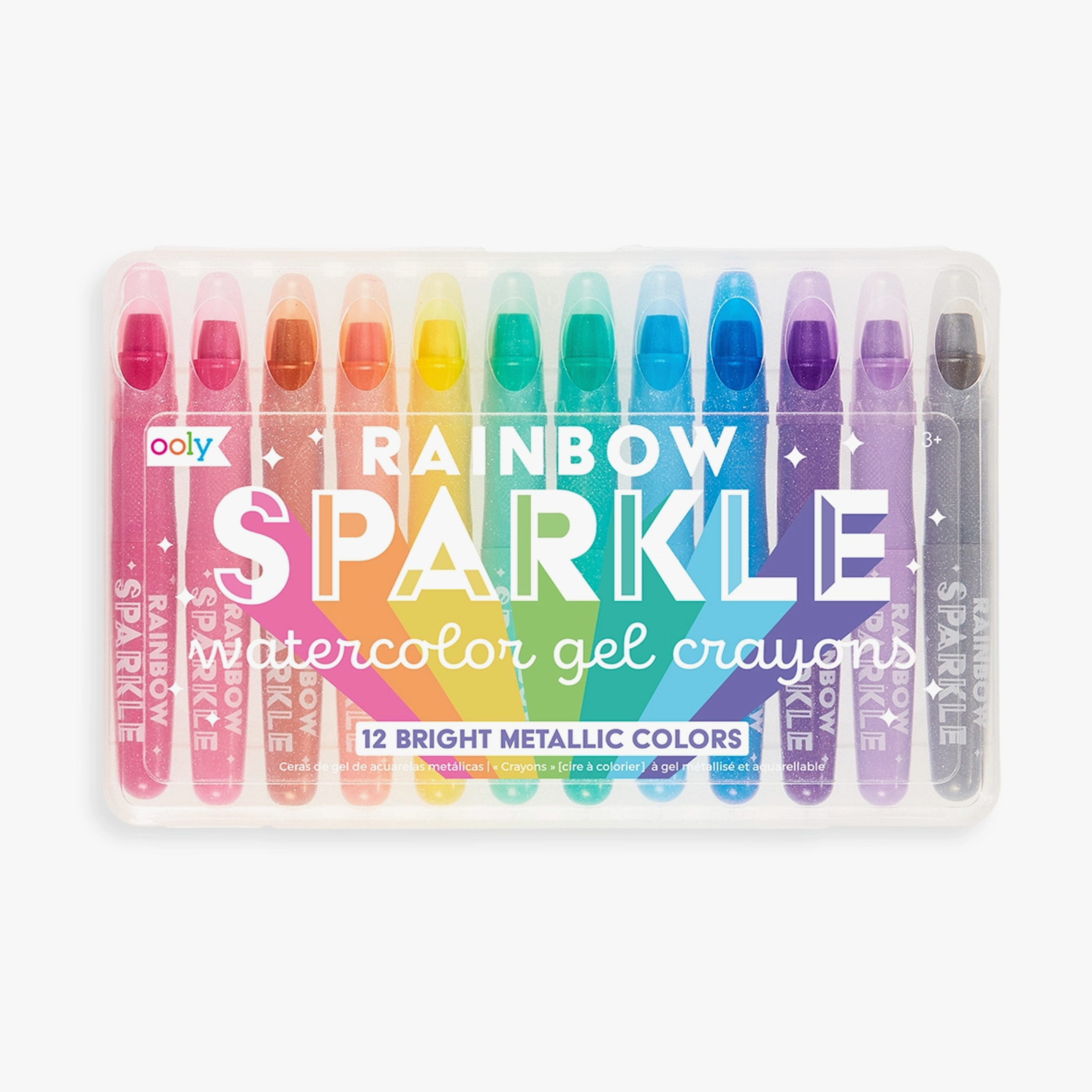 Rainbow Sparkle Metallic Gel Crayons