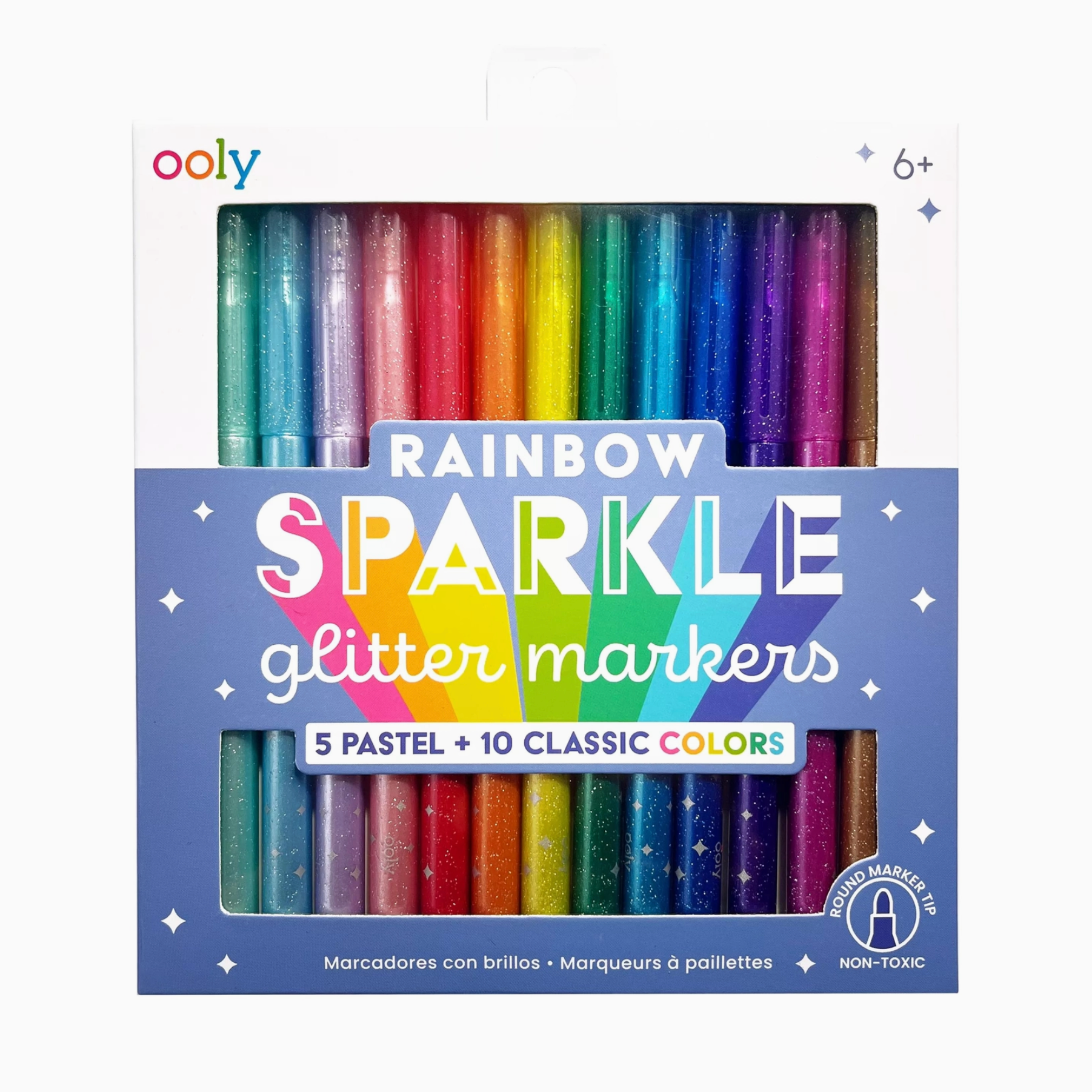 Rainbow Sparkle Glitter Markers