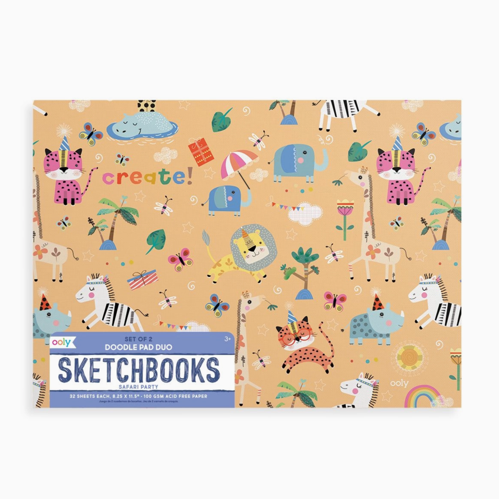 Safari Party Doodle Pad Duo Sketchbooks