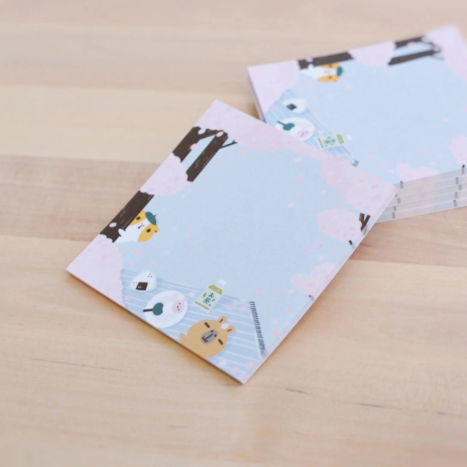 Sakura Season Capybara and Guinea Pig Notepad