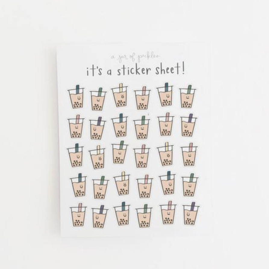 Mini Boba Sticker Sheet