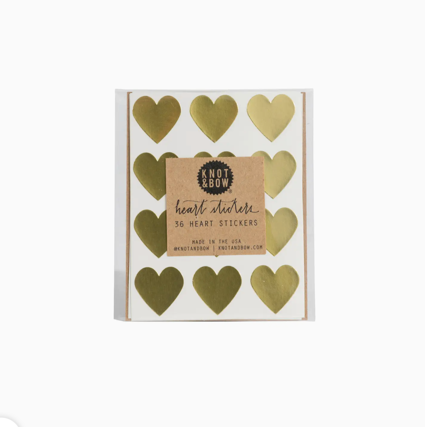 Gold Heart Stickers