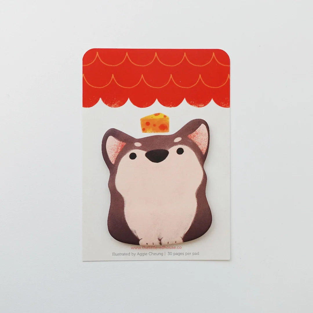 Shiba with Cheese Die Cut Sticky Note