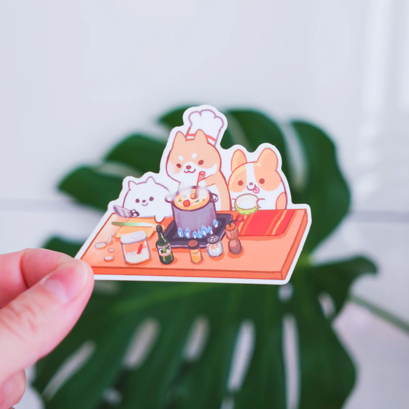 Soup Season - Corgi, Shiba, and Pom Sticker