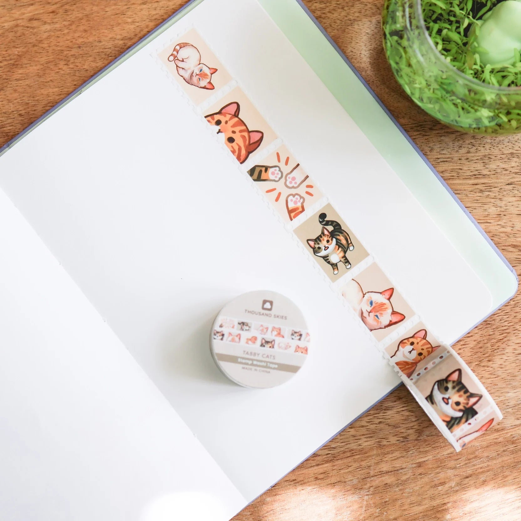 Tabby Cats Stamp Washi Tape