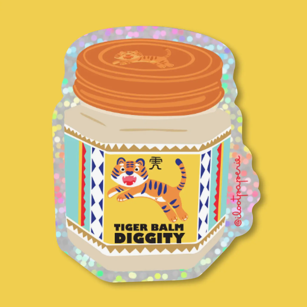 Tiger Balm Diggity Holographic Sticker