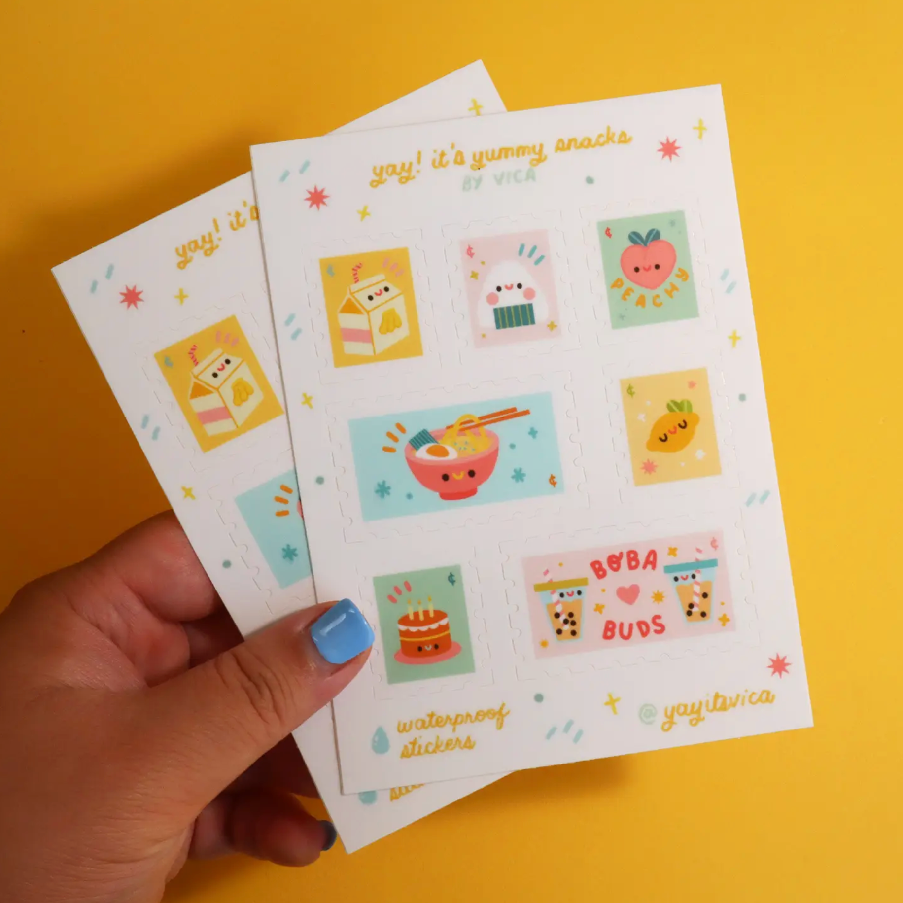 Yummy Stamps Waterproof Sticker Sheet