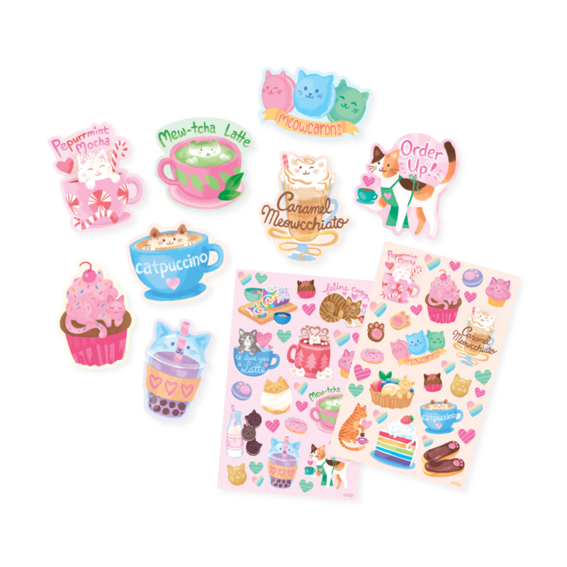 Cat Cafe Scented Stickers