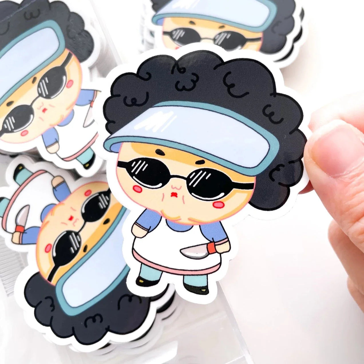 Ajumma Knife Sticker