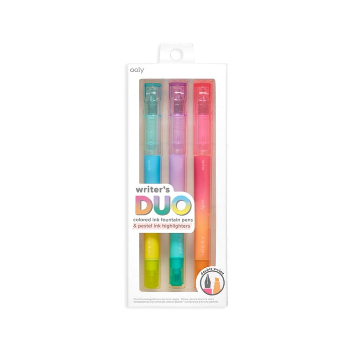 Writer's Duo Double-Ended Fountain Pens & Highlighters