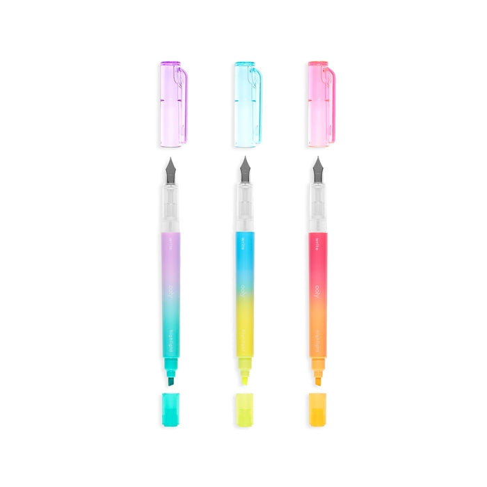 Writer's Duo Double-Ended Fountain Pens & Highlighters